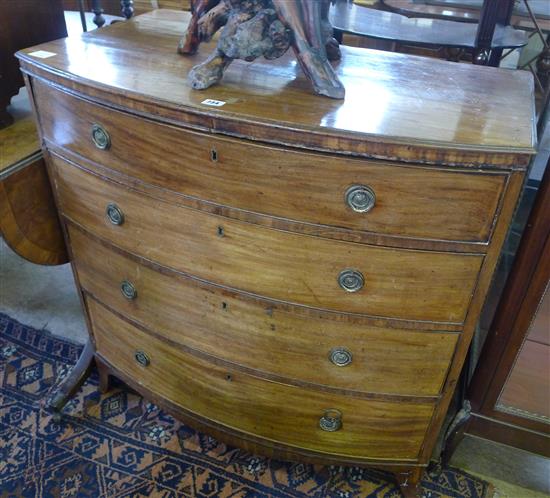 Regency mahogany bowfront chest of drawers